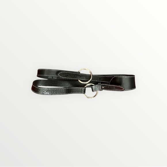 Danier Accessories - Danier Leather Black Double Belt Size S